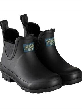 Pendleton Womens Size 7 Carico Lake Black Waterproof Chelsea Rain Boots Shoes